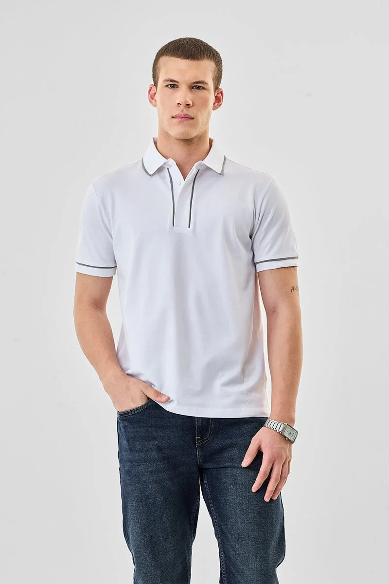 SNITCH Regular Fit Stretch Polo T-Shirt