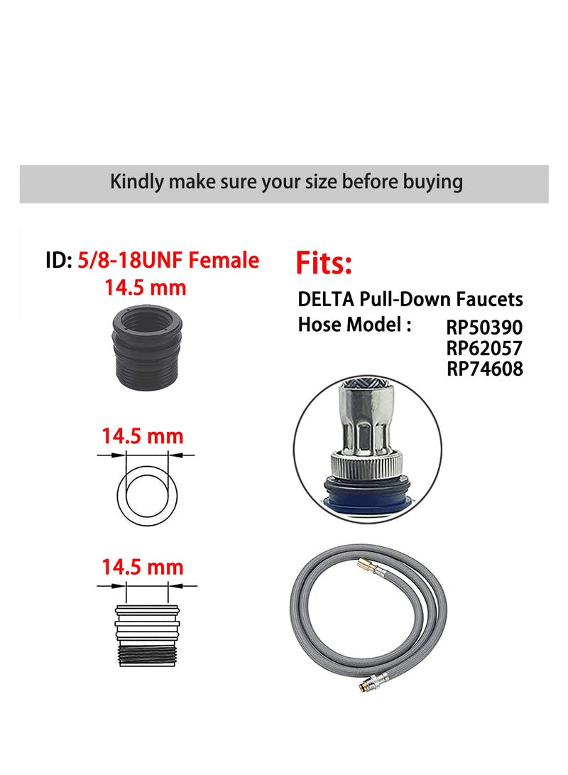 Excefore Pull Out Kitchen Spray Nozzle Head Replacement, Kitchen Faucet Head Replacement, 2 Function, Anti Rust, Brushed Nickel, Suitable for Fit Most Faucet  - Image 3