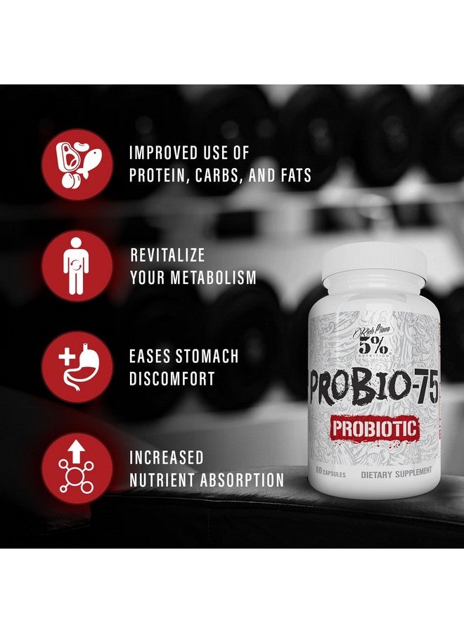 5% Nutrition Rich Piana Probio-75 Billion CFUs | Vegan, 14 Unique Strains - Image 3