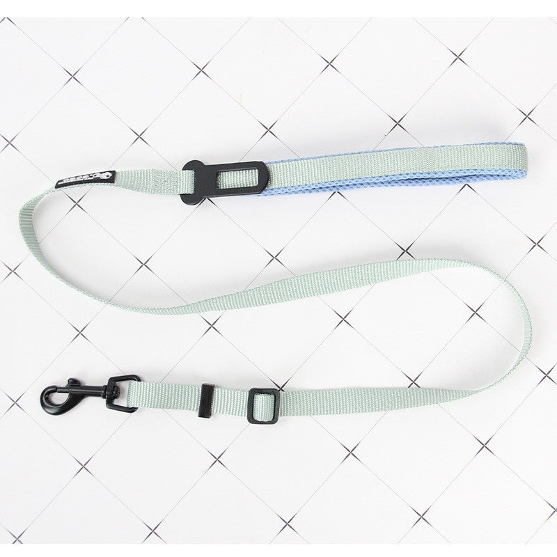 Generic Adjustable Dog Car Seat Belt Harness blue green 