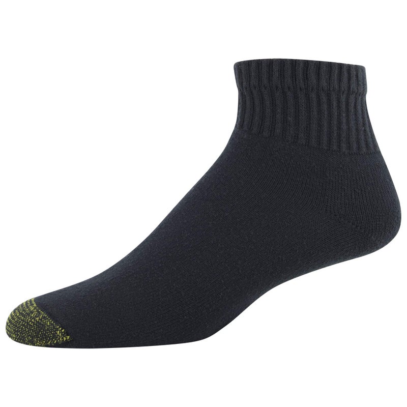 GOLDTOE Men's 656P Cotton Ankle Athletic Socks, Multipairs, Black (12-Pairs), X-Large - Image 4