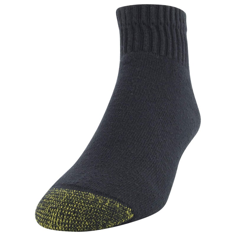 GOLDTOE Men's 656P Cotton Ankle Athletic Socks, Multipairs, Black (12-Pairs), X-Large - Image 3