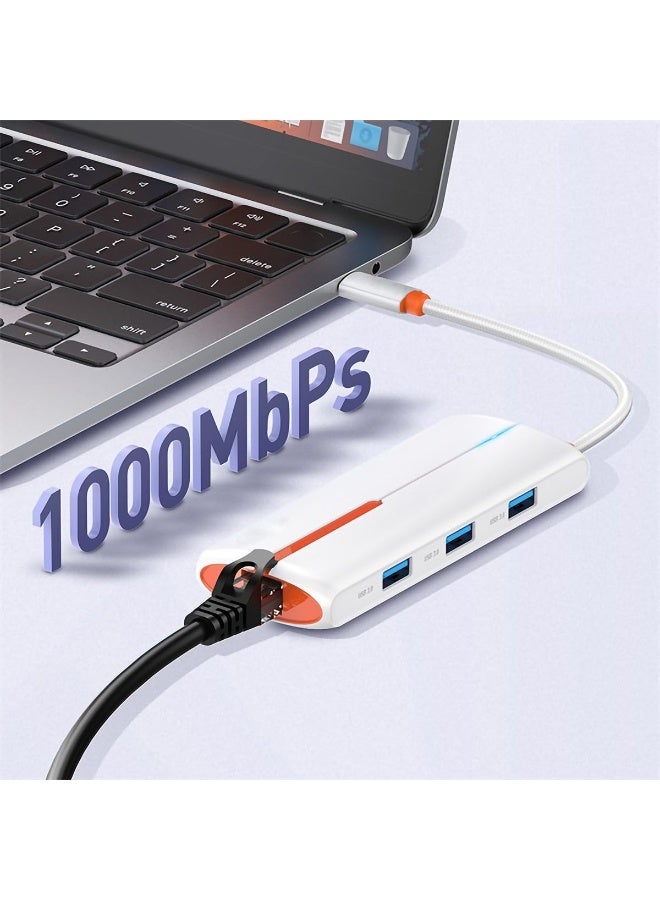 LDNIO 6 In 1 Usb C Dock Station DS-26H - White - Image 2