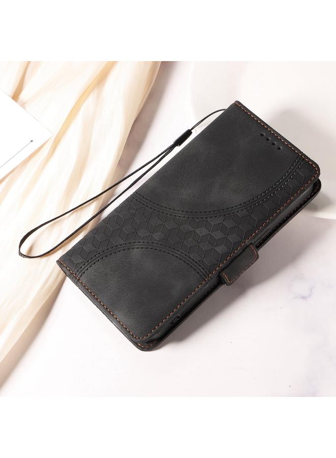 erorex Case For OPPO A7 / A5S / A12 / A11K Embossed Rhombus Starry Leather Phone Case - Image 2