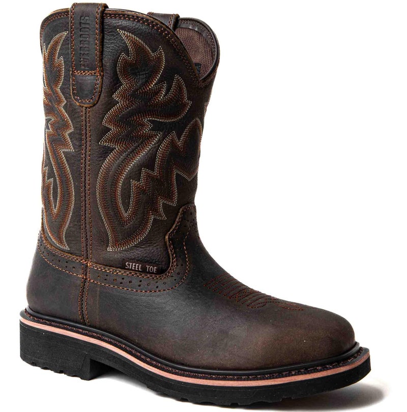 EVER BOOTS Cowboy Boots Men Western Square Steel Toe Botas Vaqueras DB 7 - Image 1