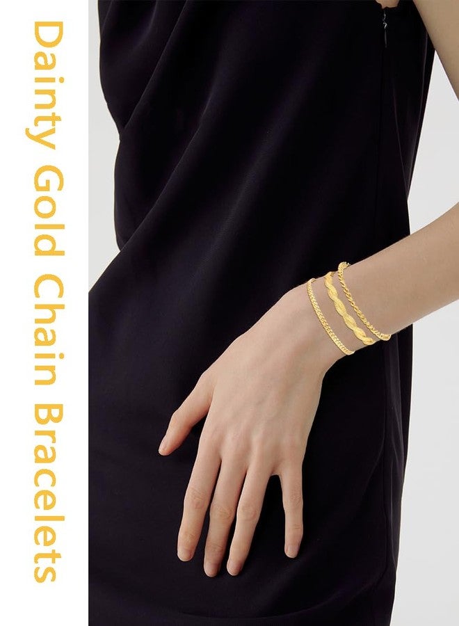 CASDAN 16Pcs Bracelet Sets for Women Adjustable Stackable Cuban Link Paperclip Chain Bracelet Dainty Layered Bracelets - Image 5