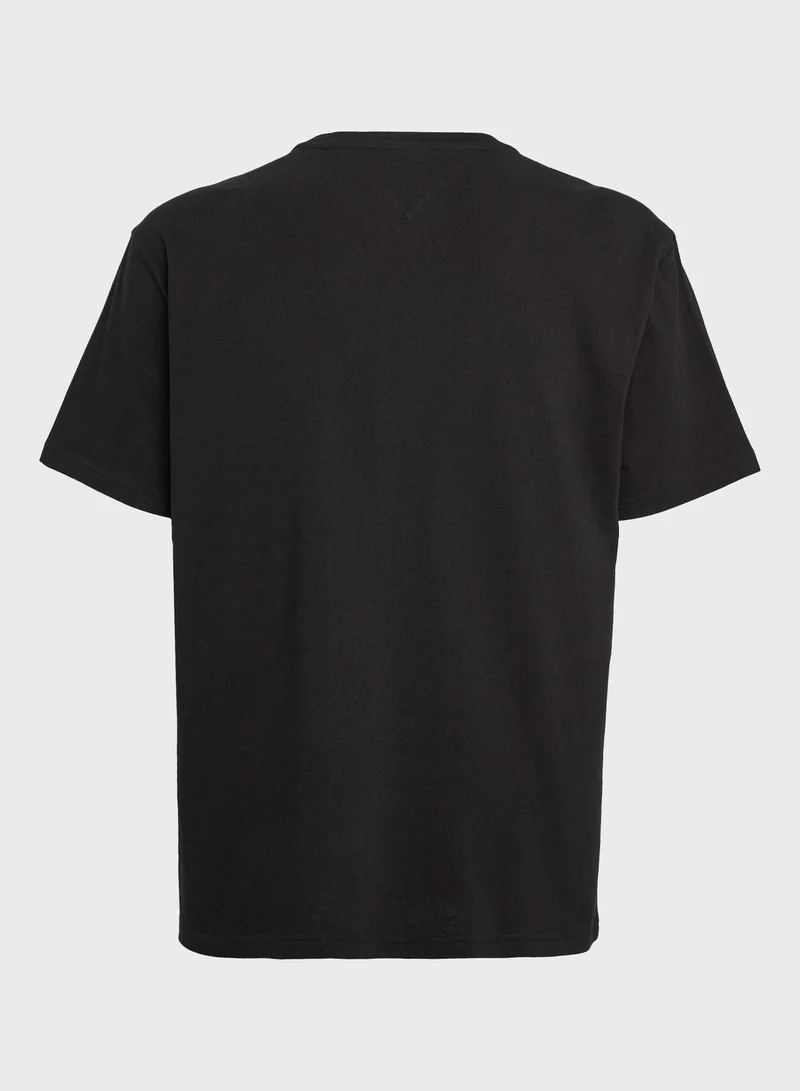 TOMMY JEANS Logo Print Crew Neck T-Shirt