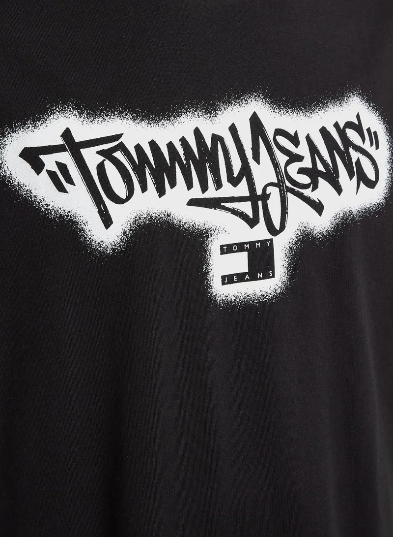 TOMMY JEANS Logo Print Crew Neck T-Shirt