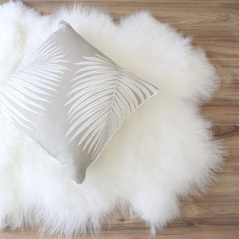 Seek4comfortable Genuine Tibetan Mongolian Sheepskin Fur Rug Hide Pelt Throw Rug Lamb Wool Carpet Curly Fur Used for Area Rug or Across Armchair - Image 4