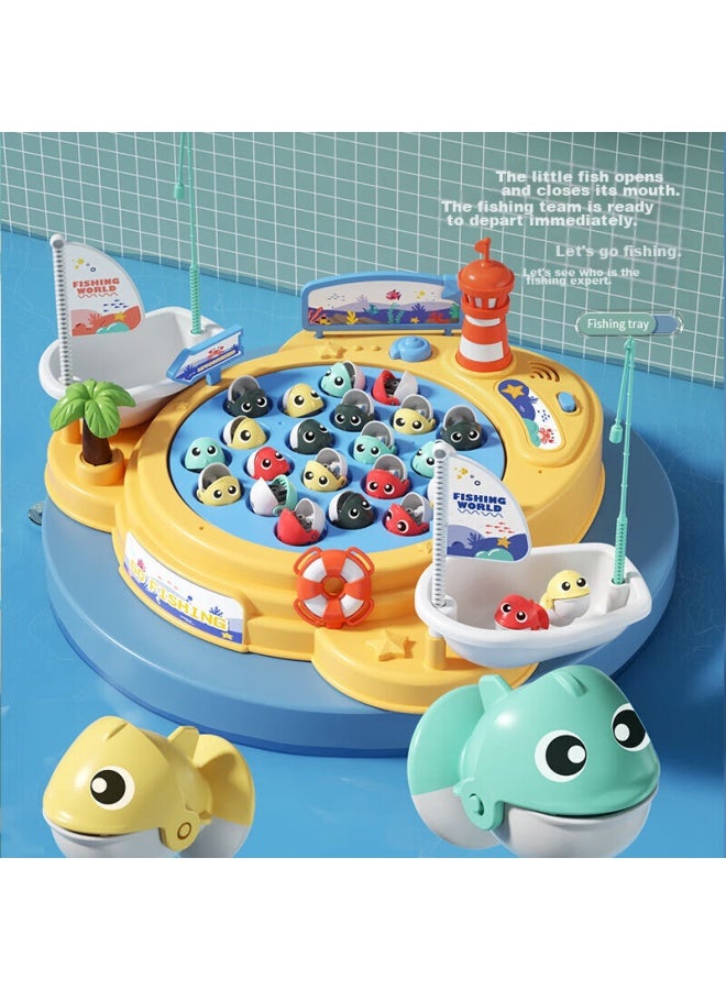 Babamama Dad Mom Children's Toys, Boys Girls 1-2 Years Old, Fishing Toys, Fish Catching Toys, Electric Fishing Pool, Automatic Fishing Platform - Image 4