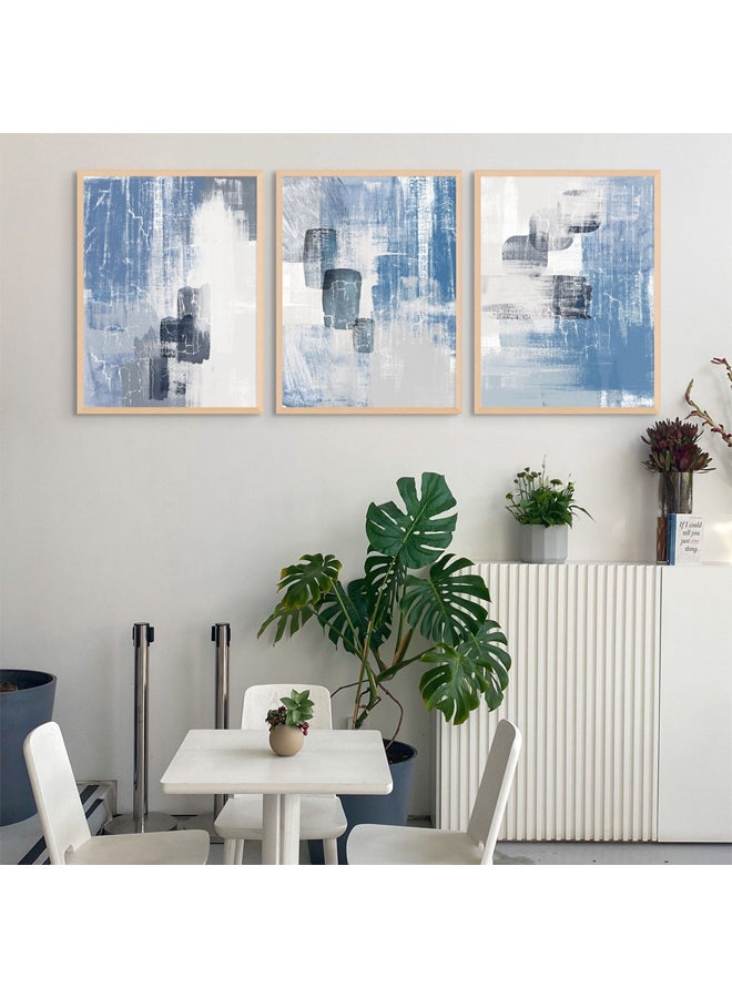 Art Decor Framed Fine Art Set of 3 Abstract Modern Wall Art Print Vibrant Abstract Portrait Wall Décor for Living Room Home Bedroom Office Gifting Studio - Image 2