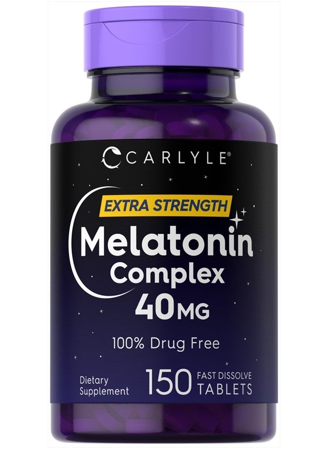 CARLYLE - Melatonin Complex 40mg, 150 Fast Dissolve Tablets - Image 1