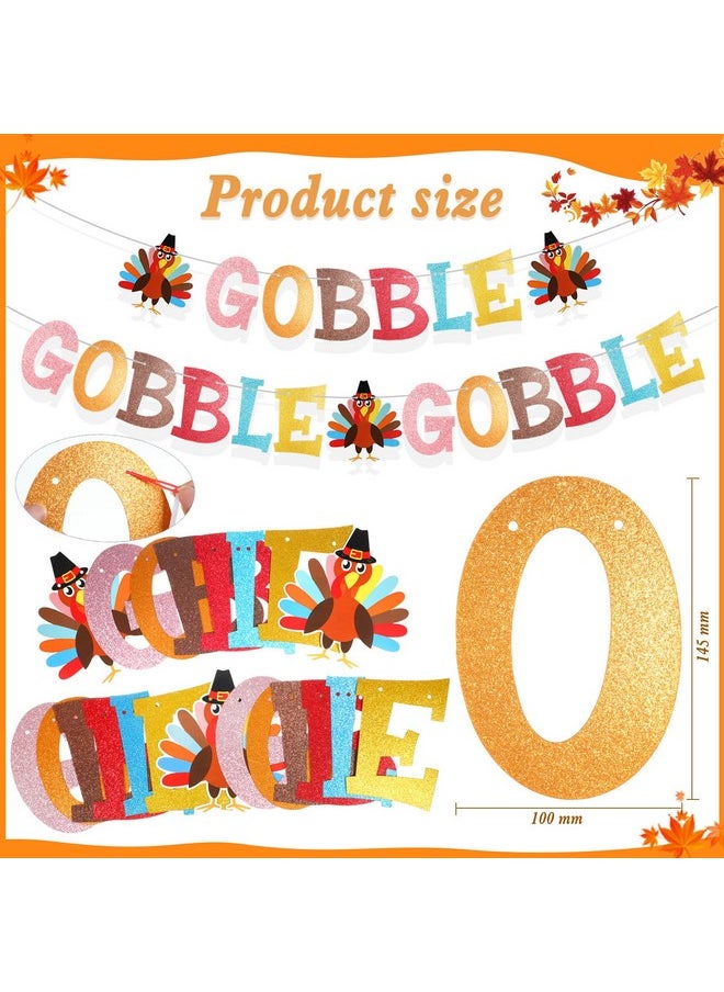 Glitter Gobble Turkey Banner, 27Pcs Happy Thanksgiving Decoration Garland Banner Gobble Gobble Gobble Diy Bunting Banner For Thanksgiving Friendsgiving Party Fireplace Mantle Decor Supplies - pzsku/Z475F0F485BA6FEEB4031Z/45/_/1734347844/b35238b8-c956-4a54-8080-1d74b3e67ae5