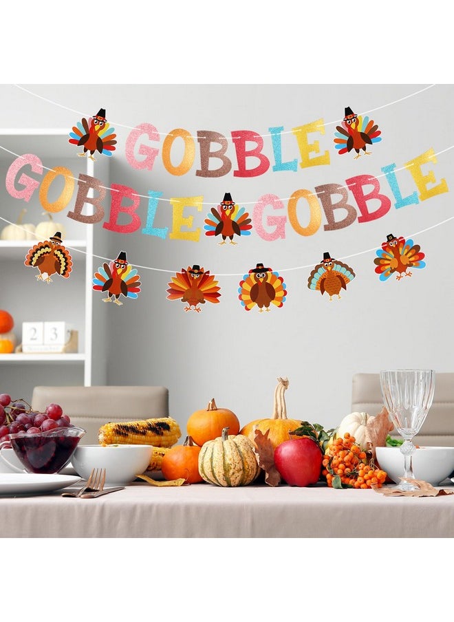 Glitter Gobble Turkey Banner, 27Pcs Happy Thanksgiving Decoration Garland Banner Gobble Gobble Gobble Diy Bunting Banner For Thanksgiving Friendsgiving Party Fireplace Mantle Decor Supplies - pzsku/Z475F0F485BA6FEEB4031Z/45/_/1734347846/2107adac-d4a8-4818-a842-4e5c0e83b8e1