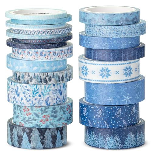Mr. Pen Mr Pen Washi Tape Set 21 Rolls Assorted Sizes 5 YardsRoll Washi Tape for Scrapbook Arts Crafts Journals and Planners Ocean Breeze - Image 1