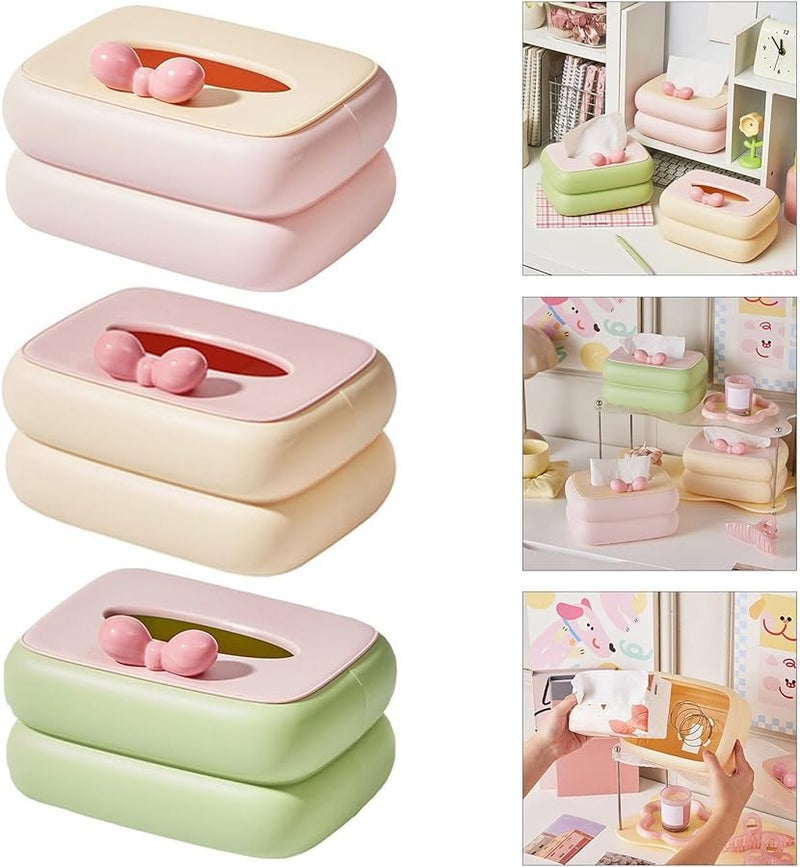 منظم علبة المناديل الخضراء تصميم إبداعي لطاولة غرفة المعيشة طاولة الطعام تخزين المكتب - Image 3