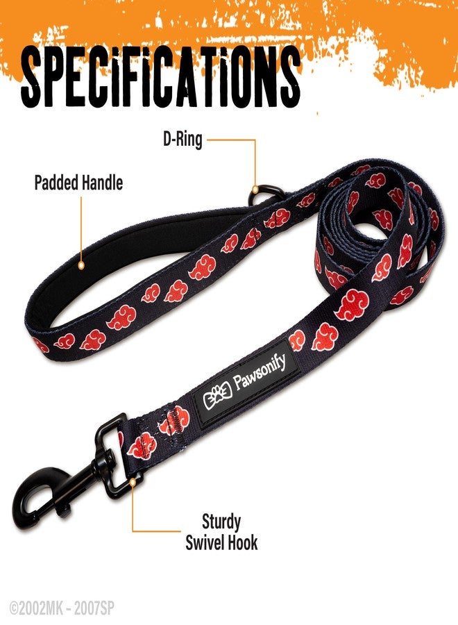 PAWSONIFY Akatsuki Dog Leash for Small Dogs, Medium, Large Dogs Heavy Duty Extra Strong Dog Lead for All Breeds/Sizes, Officially Licensed Black & Red Akatsuki Cloak Inspired 6ft Long Leash for Dogs -Med - Image 3