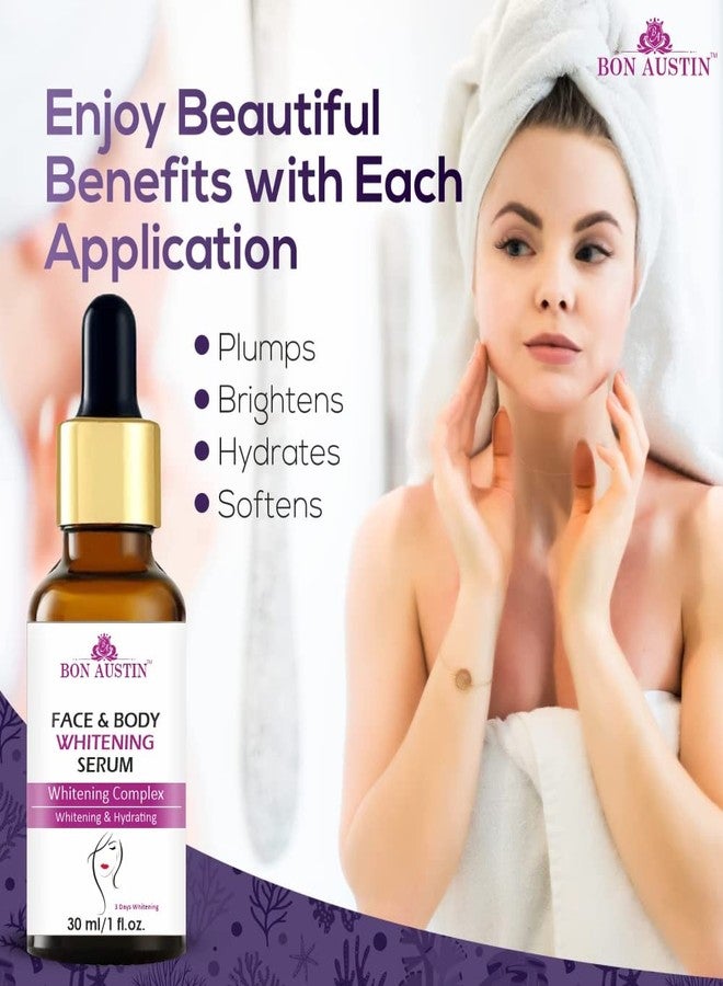 Bon Austin Face and Body Skin Whitening Serum Uneven tone, Reduce Dark Patches Pack of 1 of 30 ML - Image 3