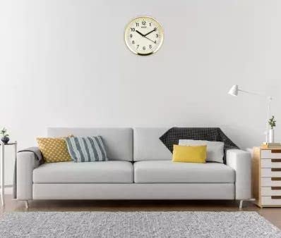 Kadio Analog 20 cm X 20 cm Wall Clock (Beige, with Glass, Standard) - Image 5