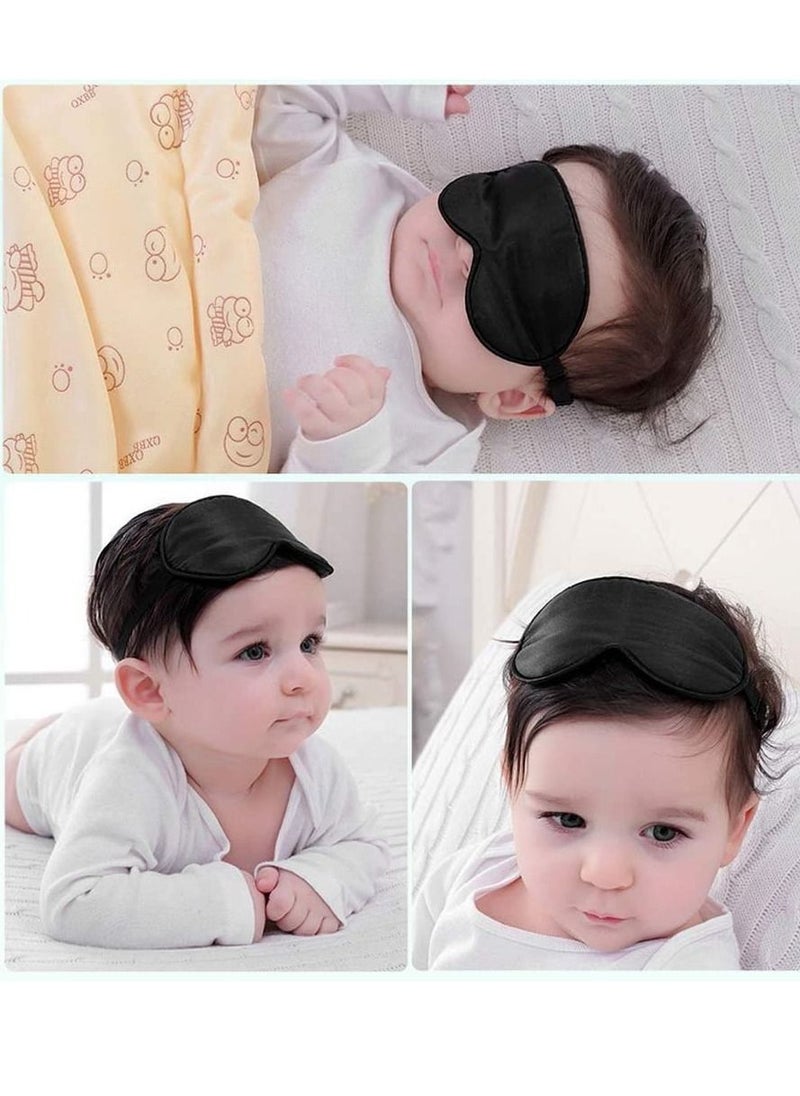 SYOSI 2 Pack Natural Silk Sleep Mask Pure Eye Mask Sleeping Blind Fold with Adjustable Strap Comfortable Eye Sleep Shade Super Smooth Eye Covers Stocking Stuffers for Women Men Black  - Image 4