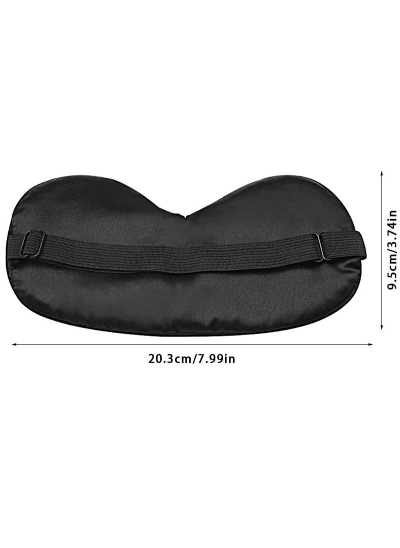 2 Pack Natural Silk Sleep Mask Pure Eye Mask Sleeping Blind Fold with Adjustable Strap Comfortable Eye Sleep Shade Super Smooth Eye Covers Stocking Stuffers for Women Men Black - pzsku/Z475F3B8A3FF46C114F51Z/45/_/1682673656/8fdb49fc-6579-499b-b266-90bc962c3378