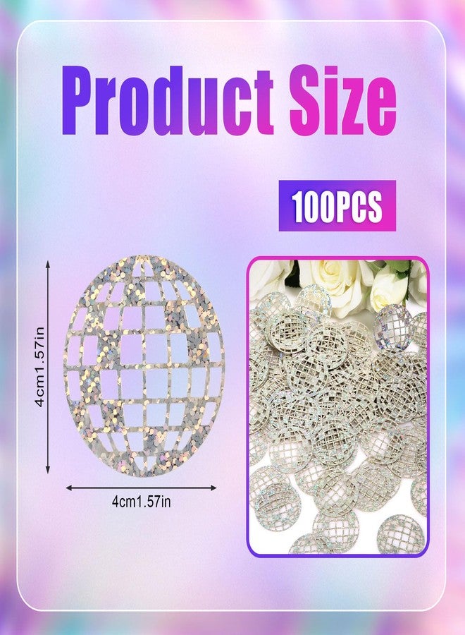 PEUTIER 100pcs Glitter Disco Ball Table Confetti, Disco Theme Party Confetti for Bachelorette Party Table Centerpieces Decorations for 70s 80s Hippie Birthday Party Supplies - Image 2