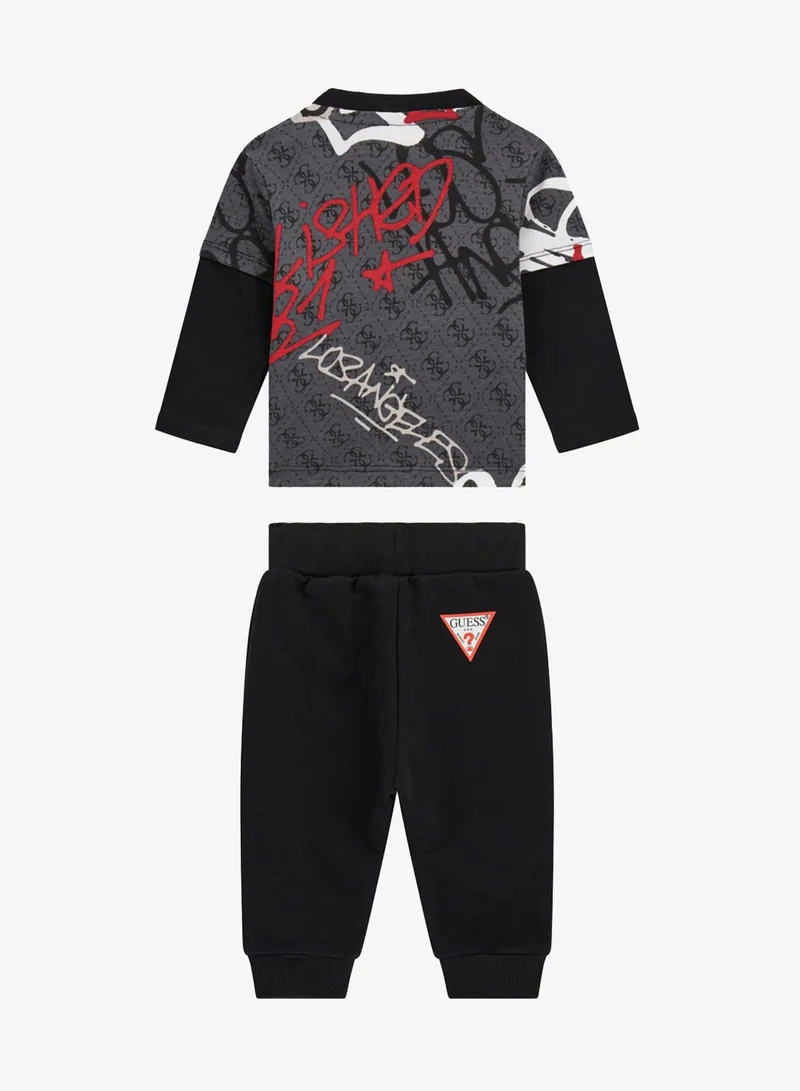 GUESS Kids Crew Neck T-shirt and Pant Sets