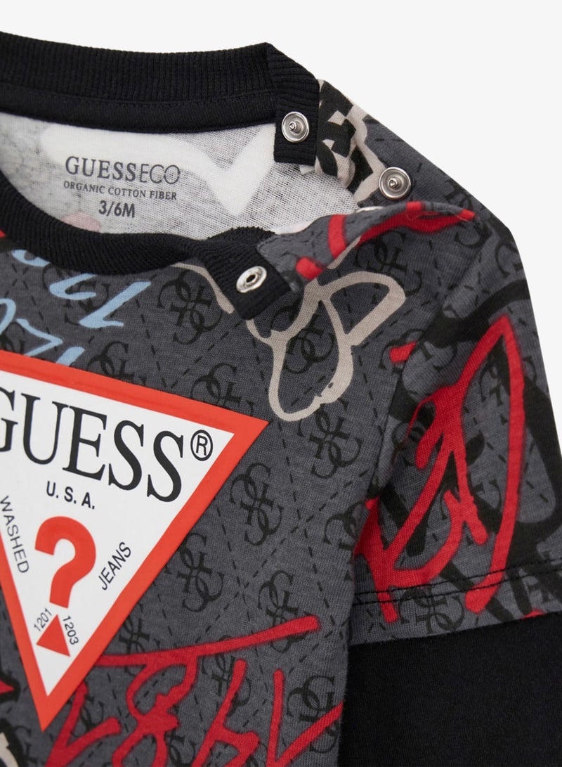 جس طقم تي شيرت وبنطلون للأطفال بياقة دائرية - Image 3