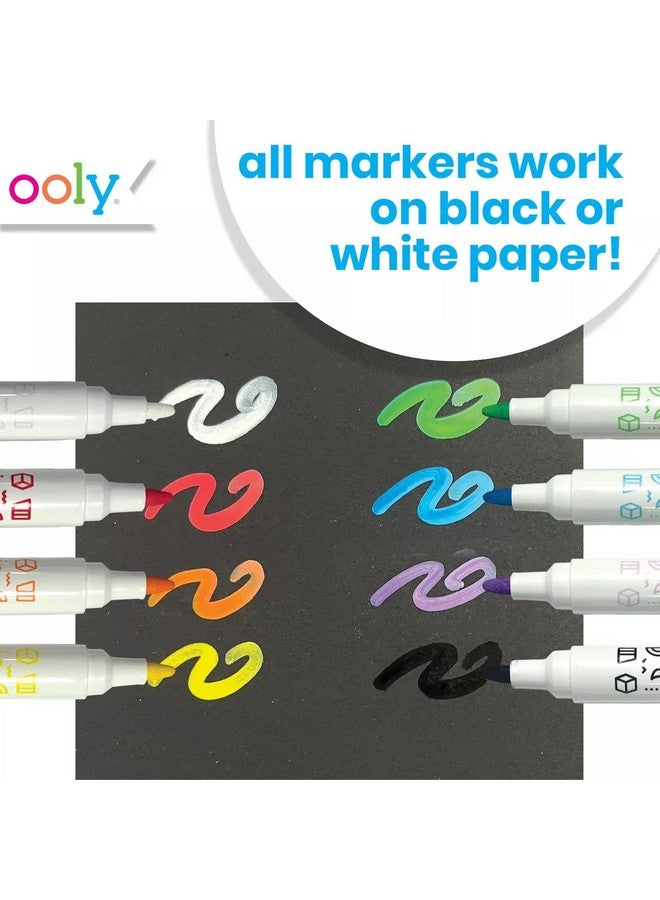 أولي فيفيد بوب! [مجموعة من 8] أقلام تلوين مائية فائقة السطوع - تُمسح عن السبورة البيضاء، والنوافذ، والمرايا - للأطفال، واللوازم المدرسية، والمشاريع الفنية، وأقلام تلوين للأطفال [مجموعة من 8] - Image 3