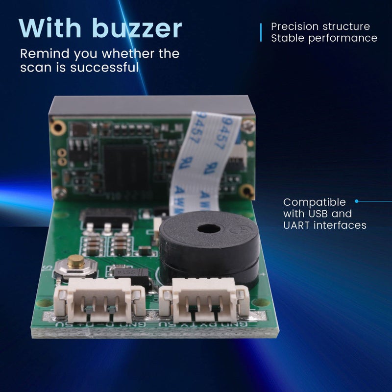 وحدة ماسح GM67 ضوئي للباركود عبر منفذ USB و UART، قارئ رموز QR ثنائي الأبعاد وأحادي الأبعاد، باللون الأخضر - Image 3