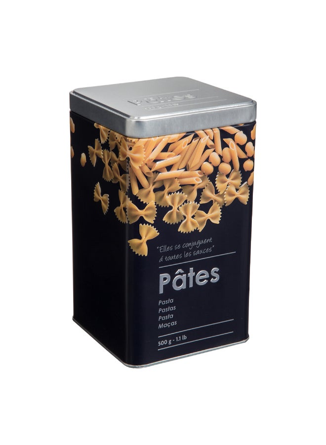Five Simply Smart Metal Pasta Container Black and Silver 500 g 136306 - Image 1