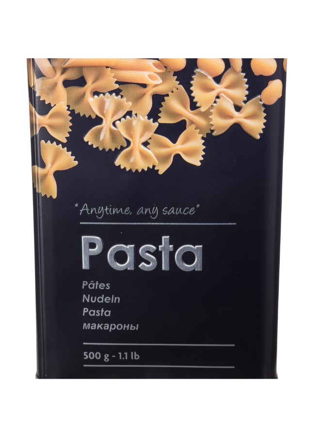 Five Simply Smart Metal Pasta Container Black and Silver 500 g 136306 - Image 2