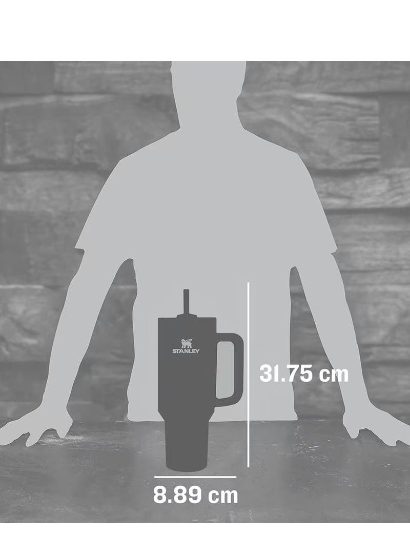 Stanley 40oz Stanley Quencher H20 Flowstate Stainless Steel Vacuum Insulated Tumbler with Lid and Straw for Water, Iced Tea or Coffee, Smoothie and More, Cream (Black) - Image 5