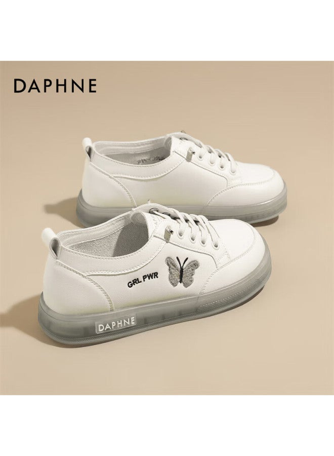 Daphne Women's Casual Shoes, Lightweight Soft-soled Flats, Versatile White Sneakers, Women's Footwear 4024101060 Beige Gray 40 - Image 5