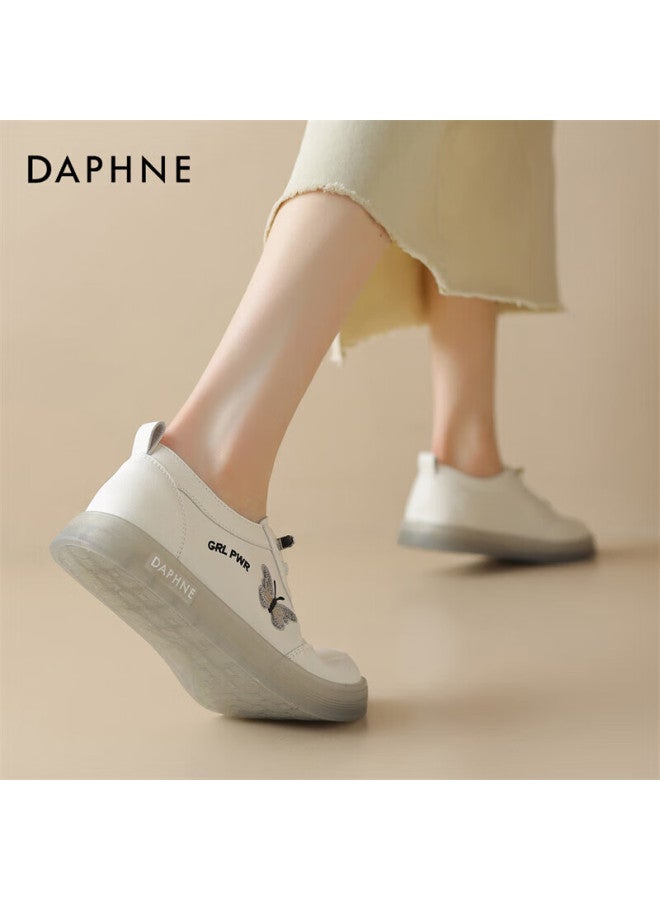 Daphne Women's Casual Shoes, Lightweight Soft-soled Flats, Versatile White Sneakers, Women's Footwear 4024101060 Beige Gray 40 - Image 2