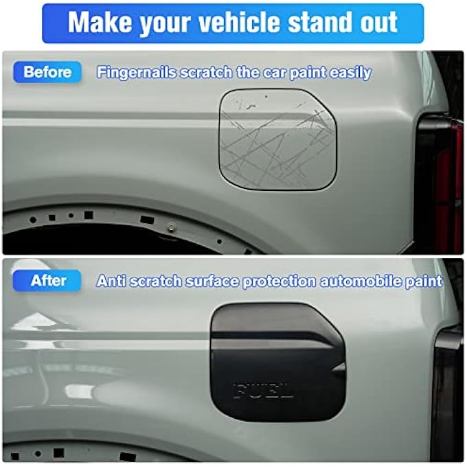 ريحني غطاء غطاء خزان الوقود لملحقات تجهيز تعبئة الوقود في فورد برونكو متوافق مع فورد برونكو 24 باب 2021 2022 و2023 أسود - Image 3