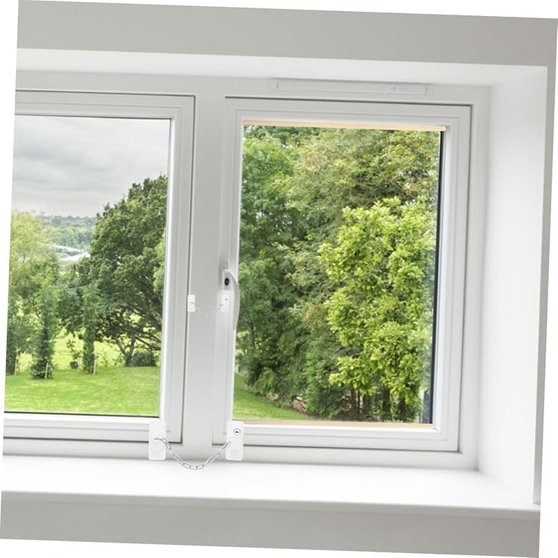 Stobok No Drill Childproof Window Lock Chain Safety For Sliding Prevents Falls Kids Pets - Image 5