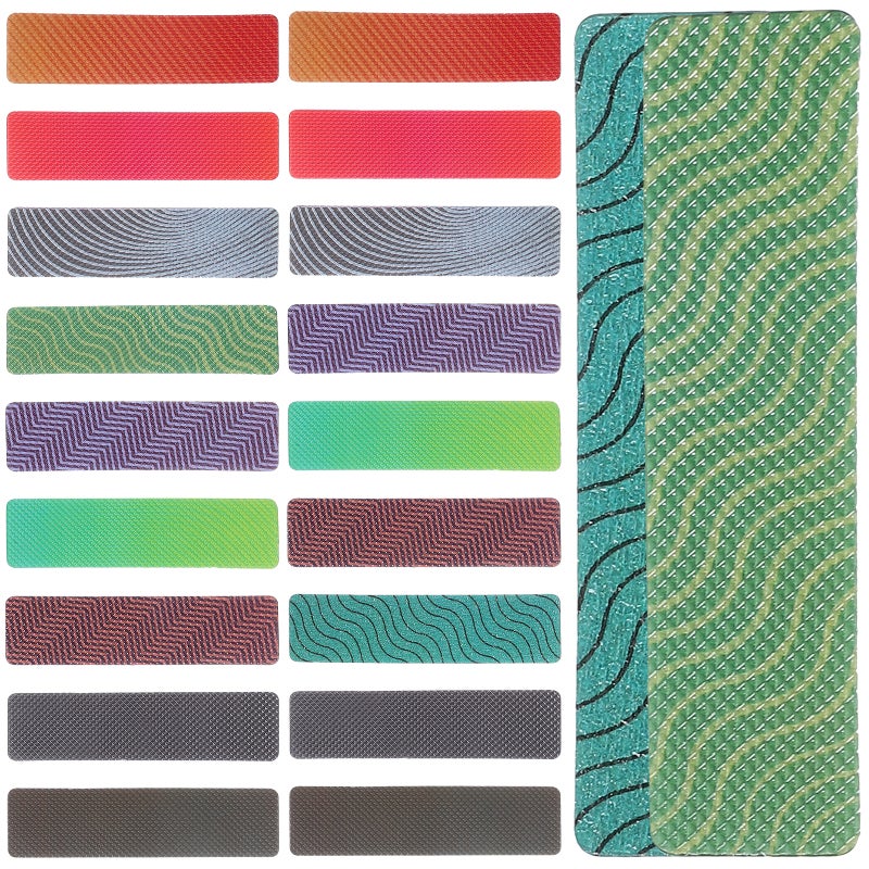 20 Sheets Uneasy Sensory Stickers Colorful Textured Calming Sensory Strips Breath Calm Stickers - Image 1