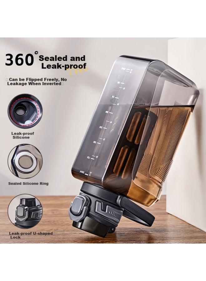 Cica Tea Infuser Mug For Men, Large Capacity Water Bottle, Tritan Tondun Bucket, Outdoor Sports Military Training Water Cup - Image 5