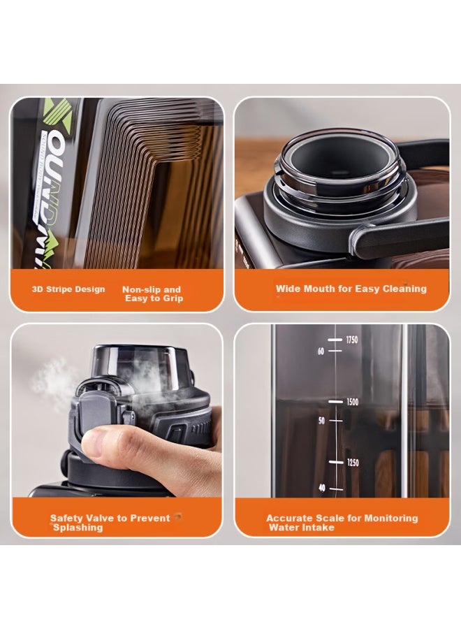Cica Tea Infuser Mug For Men, Large Capacity Water Bottle, Tritan Tondun Bucket, Outdoor Sports Military Training Water Cup - Image 4