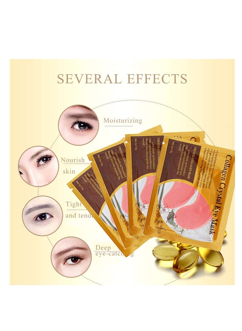 Felico Under Eye Patches, 30PCS Pink Eye Mask, Eye Gel Pads With Collagen Treatment for Reducing Dark Circles, Lighten Wrinkles Anti-Aging Moisturizing, Fine Lines Eye Bags Puffiness Women Men - Image 3