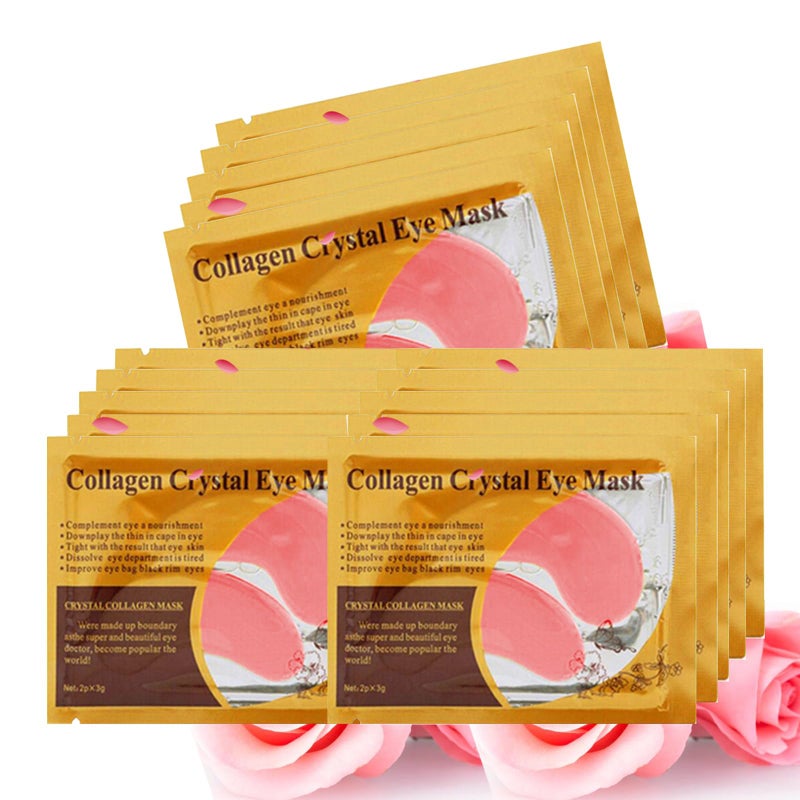 Felico Under Eye Patches, 30PCS Pink Eye Mask, Eye Gel Pads With Collagen Treatment for Reducing Dark Circles, Lighten Wrinkles Anti-Aging Moisturizing, Fine Lines Eye Bags Puffiness Women Men - Image 1