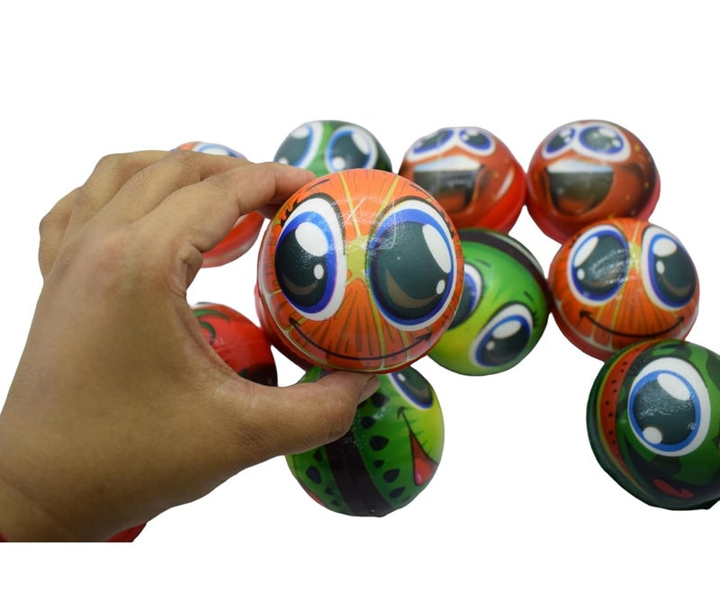 Asera 12 Pcs Soft Foam Sponge Balls with Fruitball Design Light Weight- Kids Birthday Return Gifts (Balls Set of 12) - Image 3