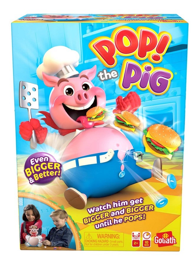 Goliath Pop The Pig - Bigger & Better - Belly-Busting Fun as You Feed Him Burgers and Watch His Belly Grow, Multi Color - Image 1