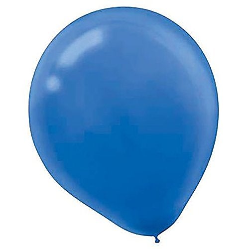 Amscan Solid Bright Royal Blue Latex Balloons - 12'', 72 Pieces - Perfect for Birthdays, Anniversaries, Bridal Showers & Parties - Image 2