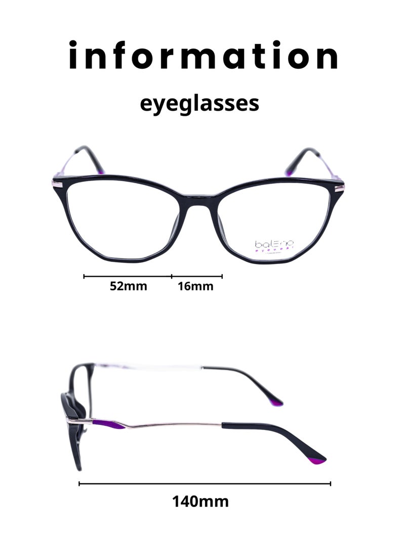 Baleno Cat eye frame glasses with high quality anti-reflective lenses - stylish and durable to look at - Image 2