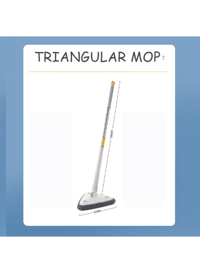 Floret 360 Rotatable Multifunctional Triangle Mop | Extendable Wall & Ceiling Cleaner with Automatic Water Squeezing | Wet & Dry Dust Cleaning Mop for Floors, Windows & Corners - Image 3