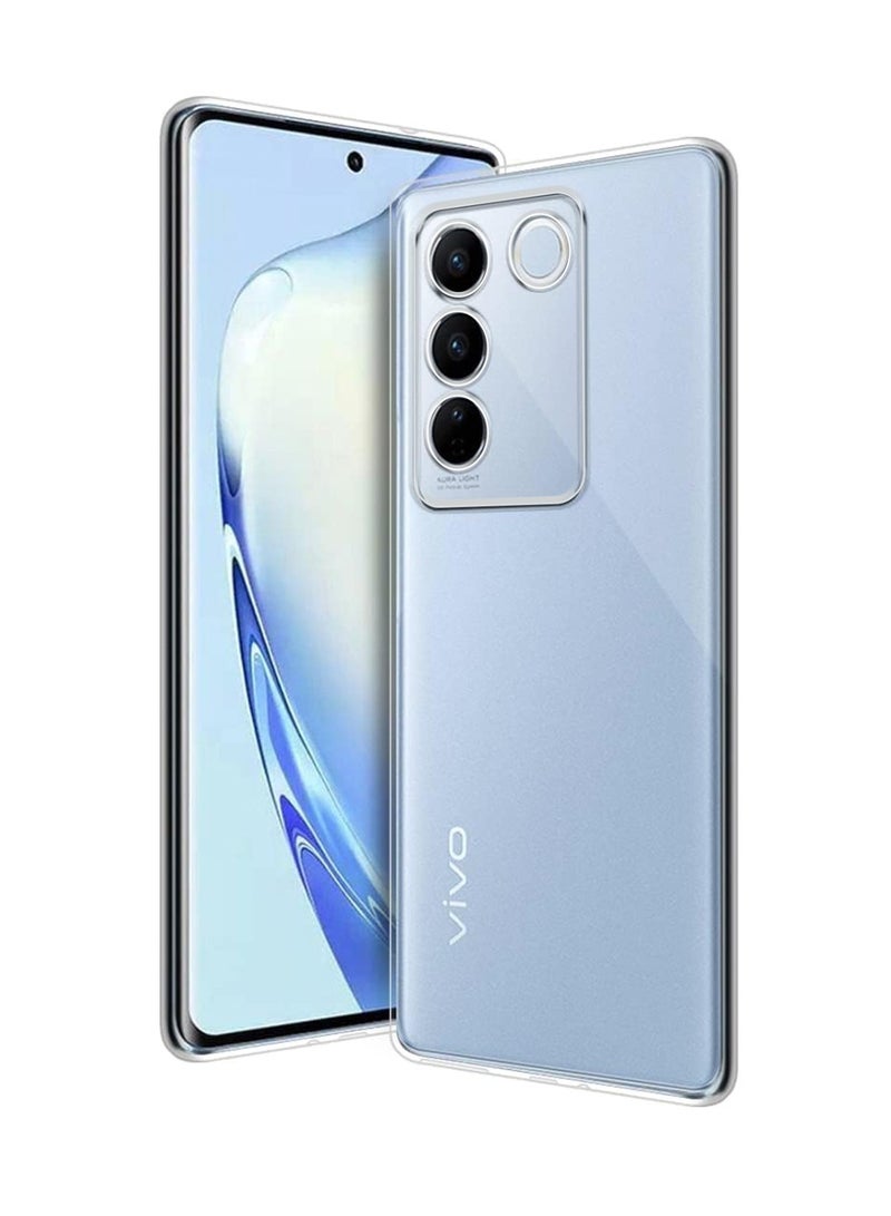 Techie Vivo V27 / Vivo V27 Pro TPU Soft Corner Ultra Slim Clear Case Shockproof Anti Fingerprint Transparent Protective Back Cover - Image 2