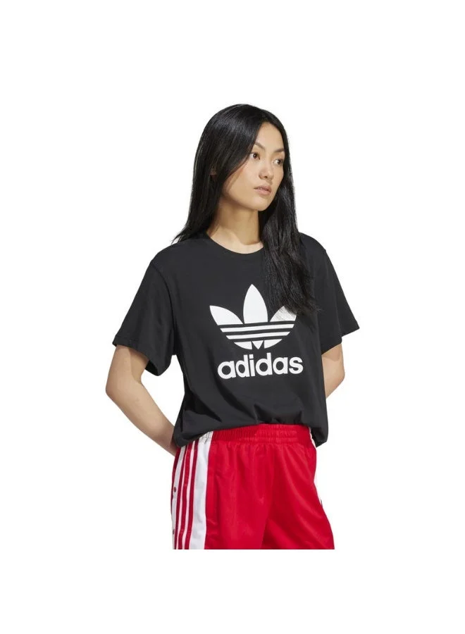 Adidas Originals BLACK Adicolor Trefoil Boxy T-Shirt for Women | Best Price UAE