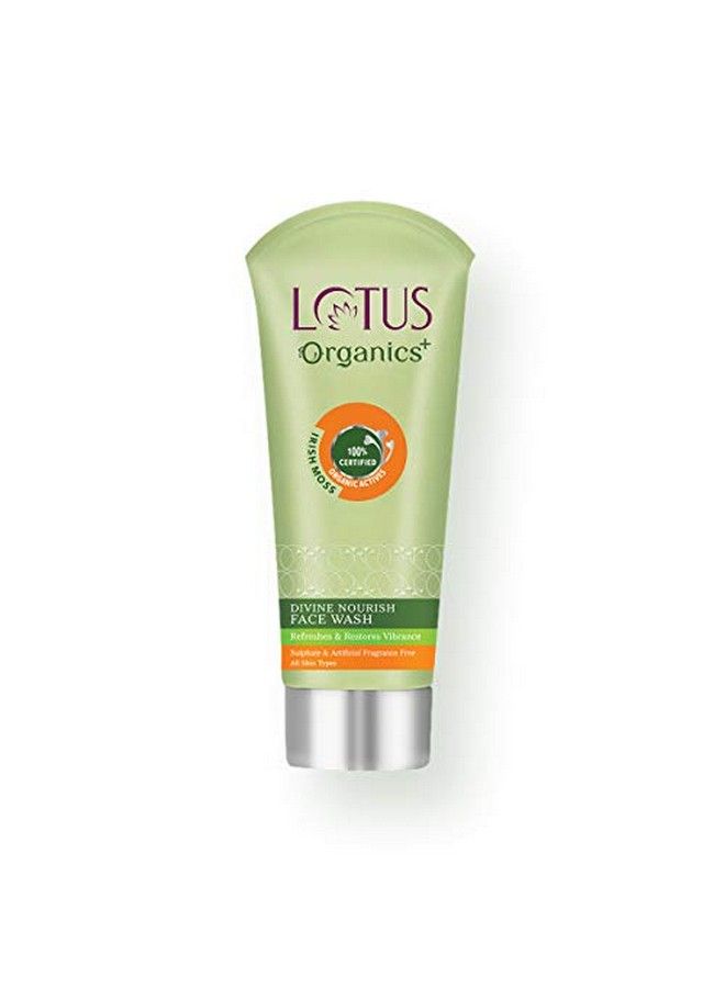 Lotus Organics+ Divine Nourish Face Washsulphate Free Gentle Cleaning For All Skin Types 100 Ml  - Image 1